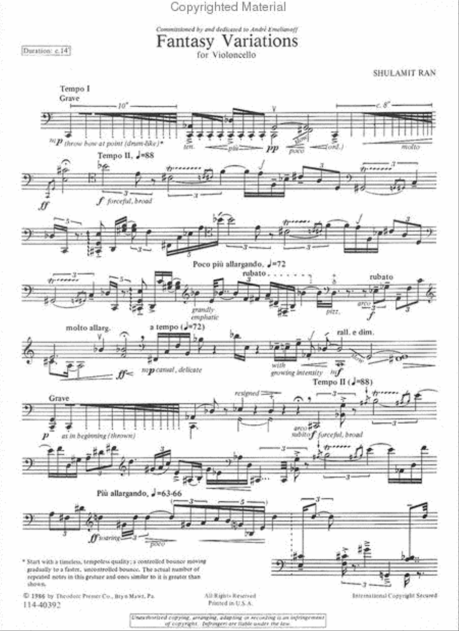 Fantasy Variations Chamber Music scores gallery preview page 2