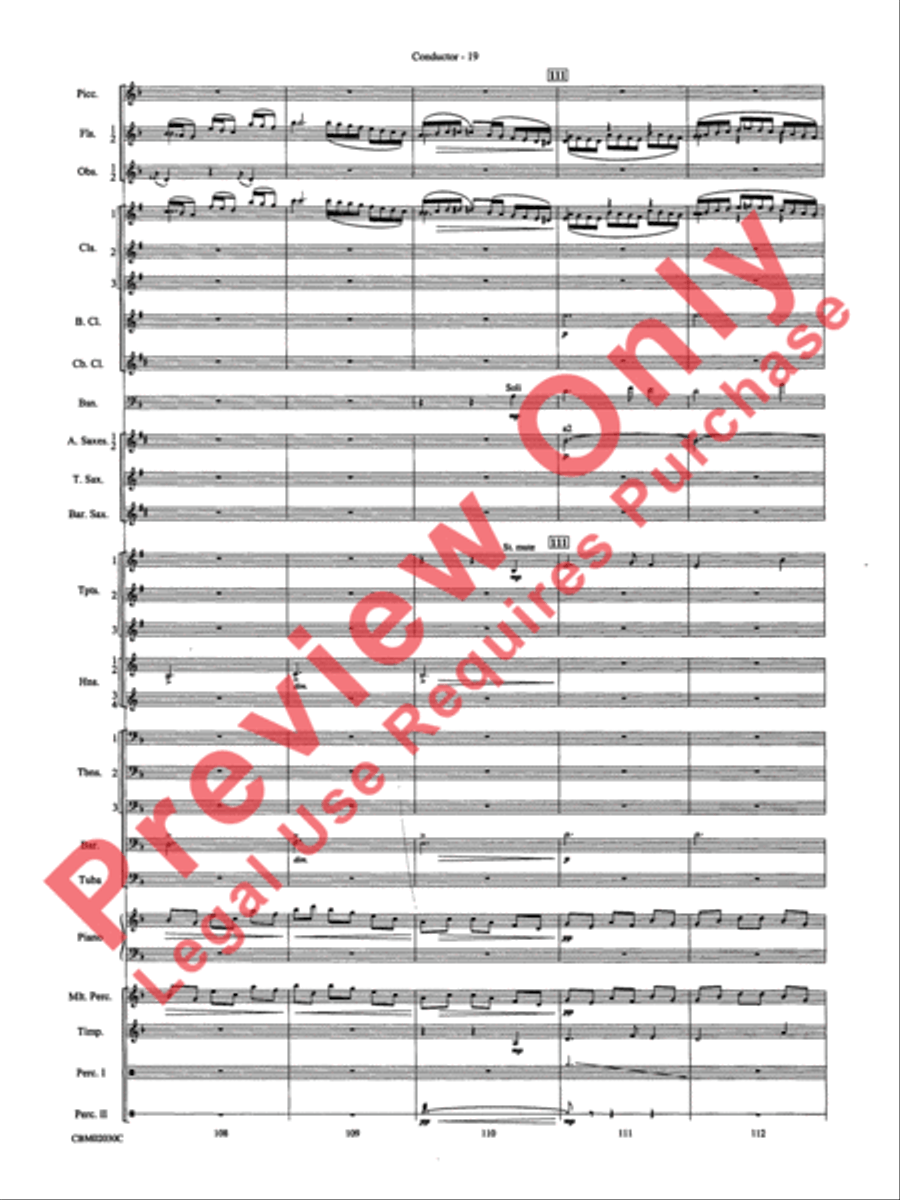 John Williams: Fantasy of Flight (Medley) Concert Band scores gallery preview page 22