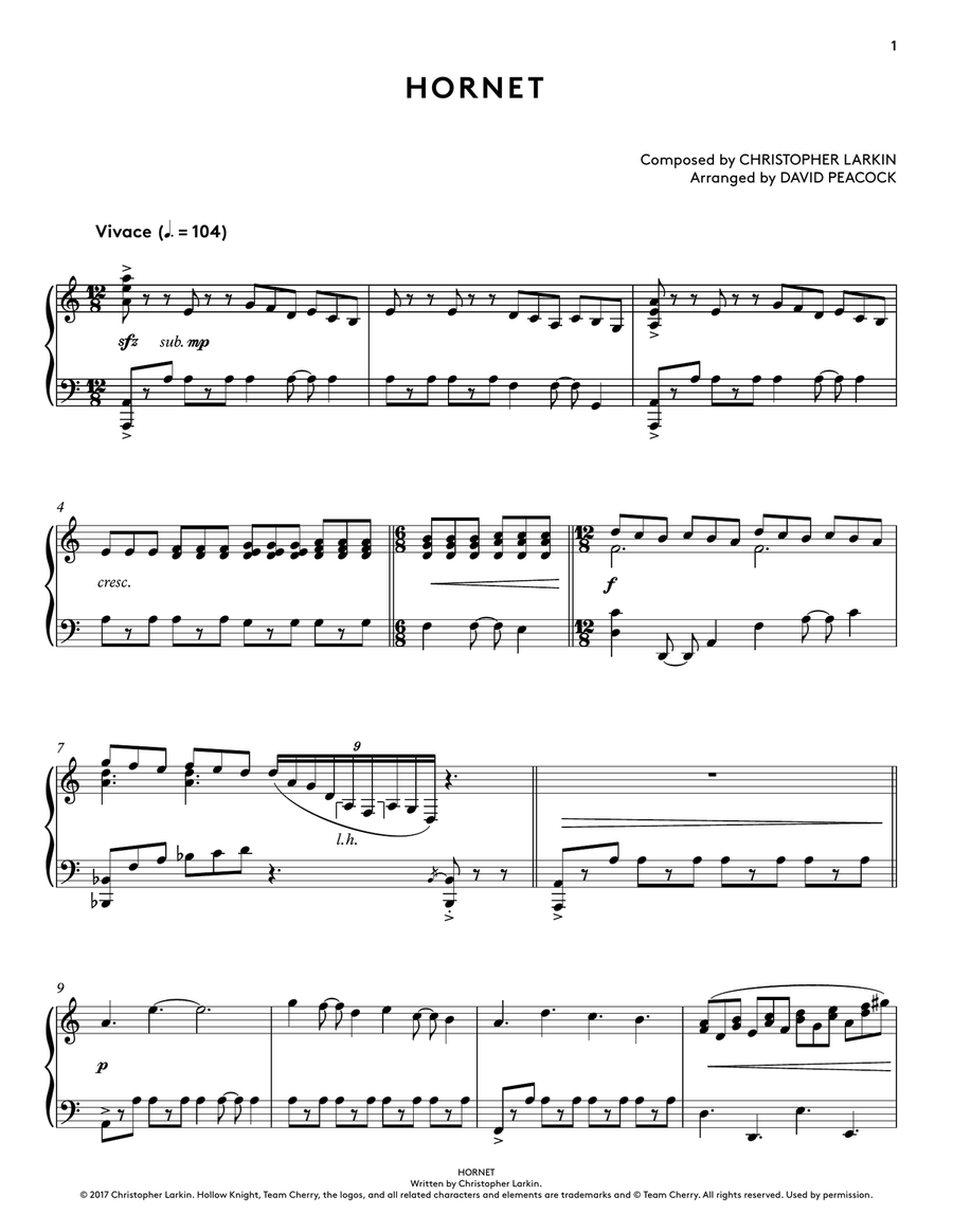 Hornet (Hollow Knight Piano Collections) Piano Solo scores gallery preview page 4