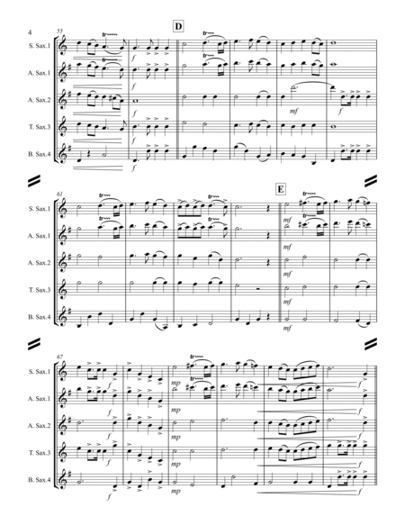 Trumpet Voluntary (for Saxophone Quartet SATB or AATB) image number null