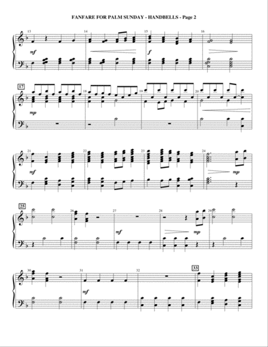 Fanfare For Palm Sunday Fanfare For Palm Sunday Handbell Choir scores gallery preview page 6