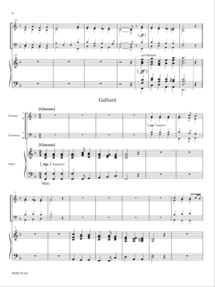 English Pavane and Galliard Organ scores gallery preview page 3
