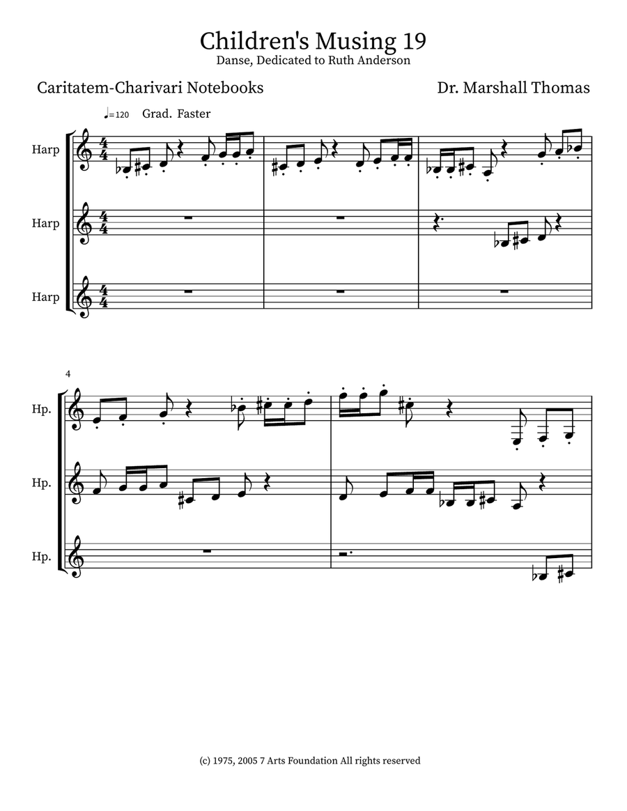 Children's Musing 19 Small Ensemble scores gallery preview page 1