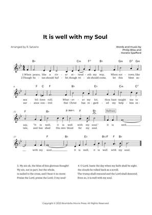 Book cover for It is Well with My Soul (Key of B-Flat Major)