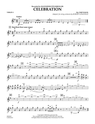 Celebration (Mannheim Steamroller) - Violin 1