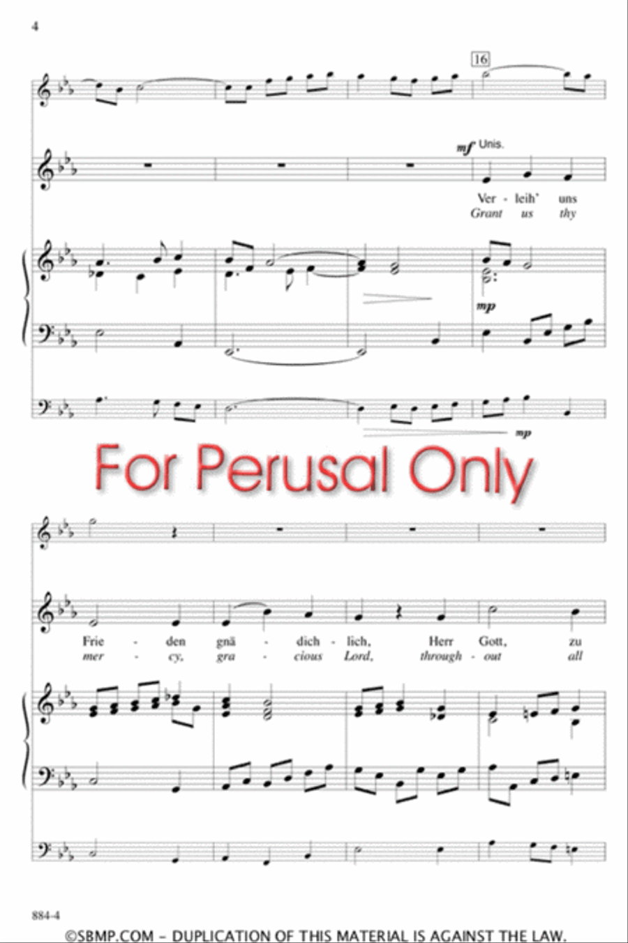 Mendelssohn's Prayer for Peace - SA Octavo SA scores gallery preview page 3