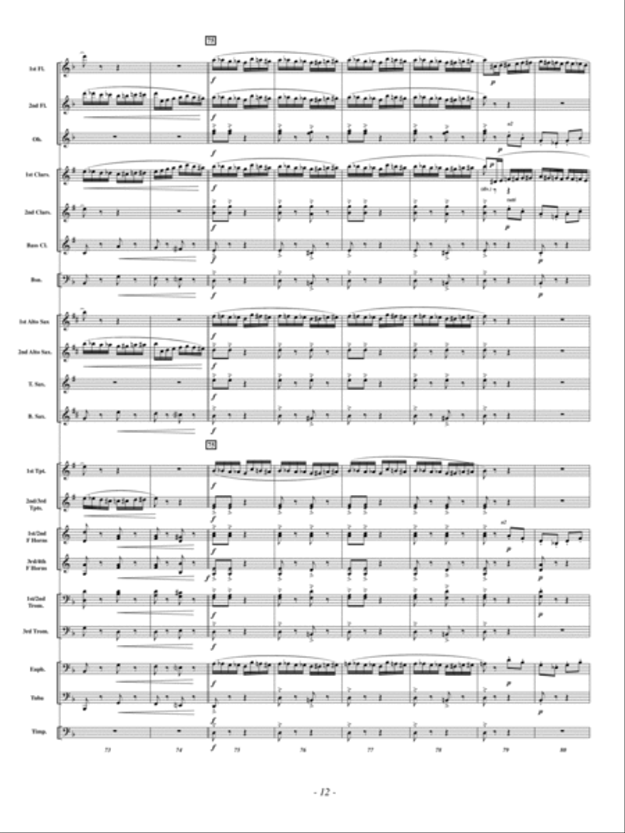 The Flight of the Bumble Bee Concert Band scores gallery preview page 11
