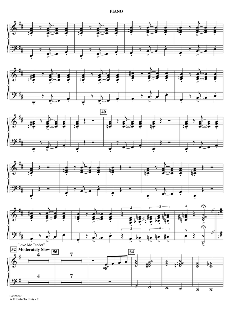 A Tribute To Elvis (arr. Ted Ricketts) - Piano String Orchestra scores gallery preview page 2