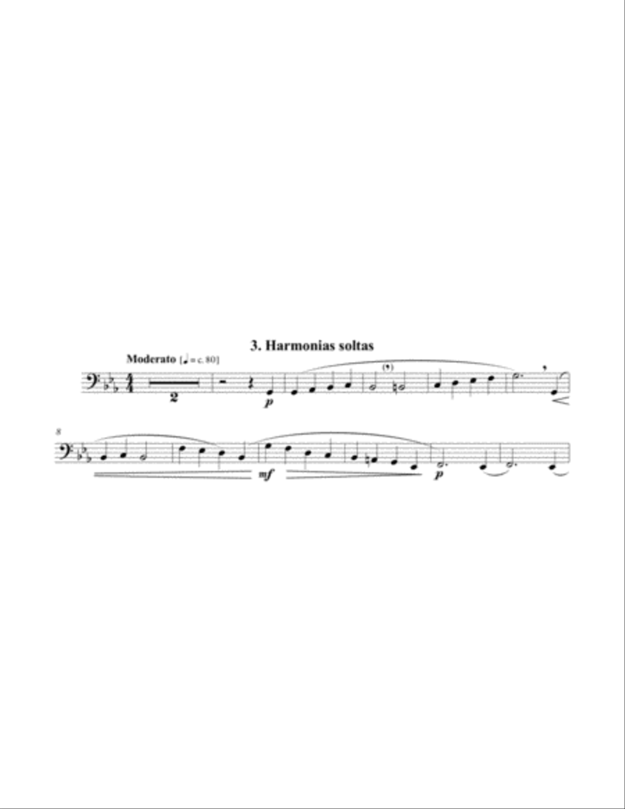 Pequena Suite for Tuba or Bass Trombone and Piano Bass Trombone scores gallery preview page 5