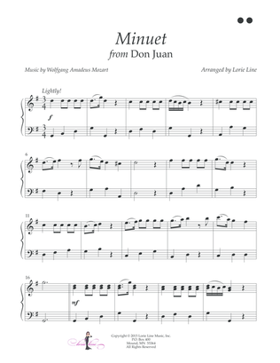 Book cover for Minuet from Don Juan - EASY!