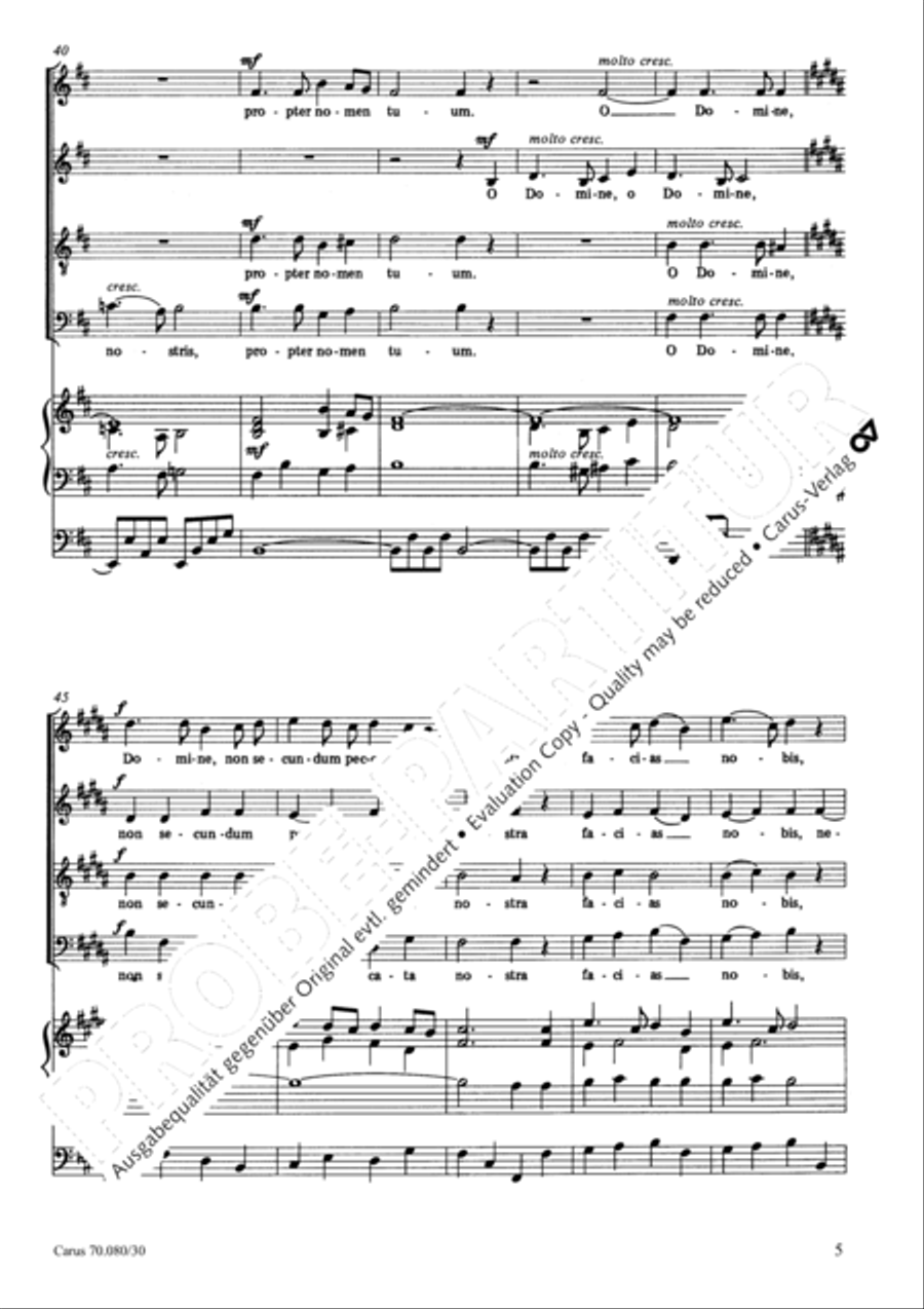 Domine non secundum 4-Part scores gallery preview page 6