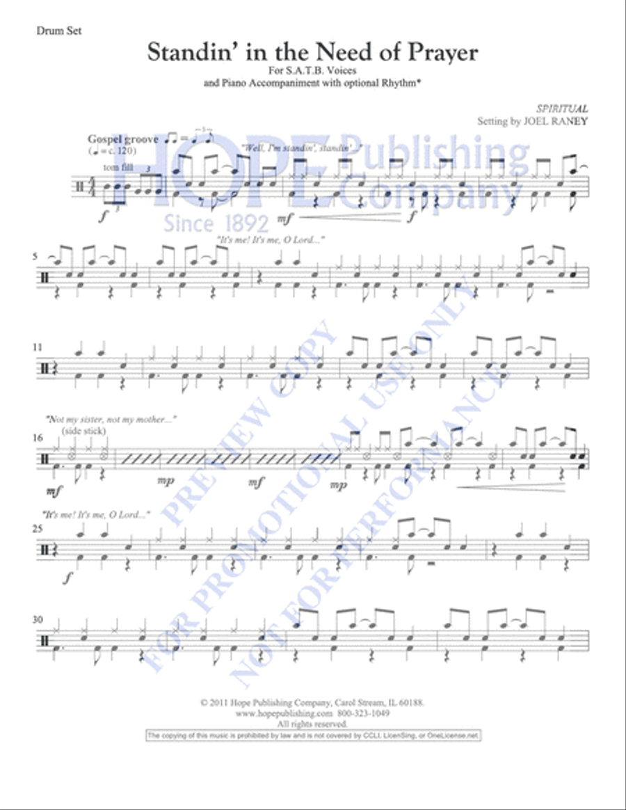 Standin' in the Need of Prayer Choir scores gallery preview page 8