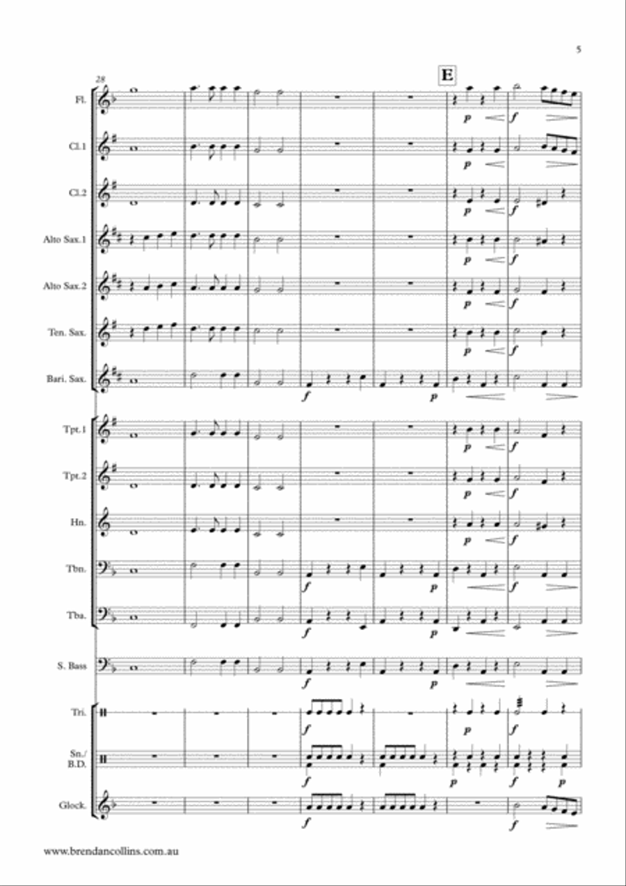 Cold Night Air Concert Band scores gallery preview page 5