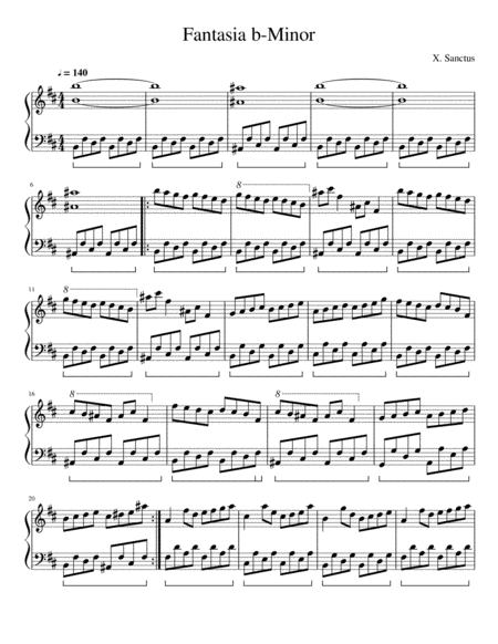 X.Sanctus: Fantasia b-Minor [Piano Solo] image number null