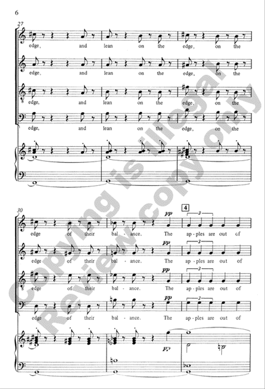 Three Summer Scenes: 3. Picking Apples SSA scores gallery preview page 7