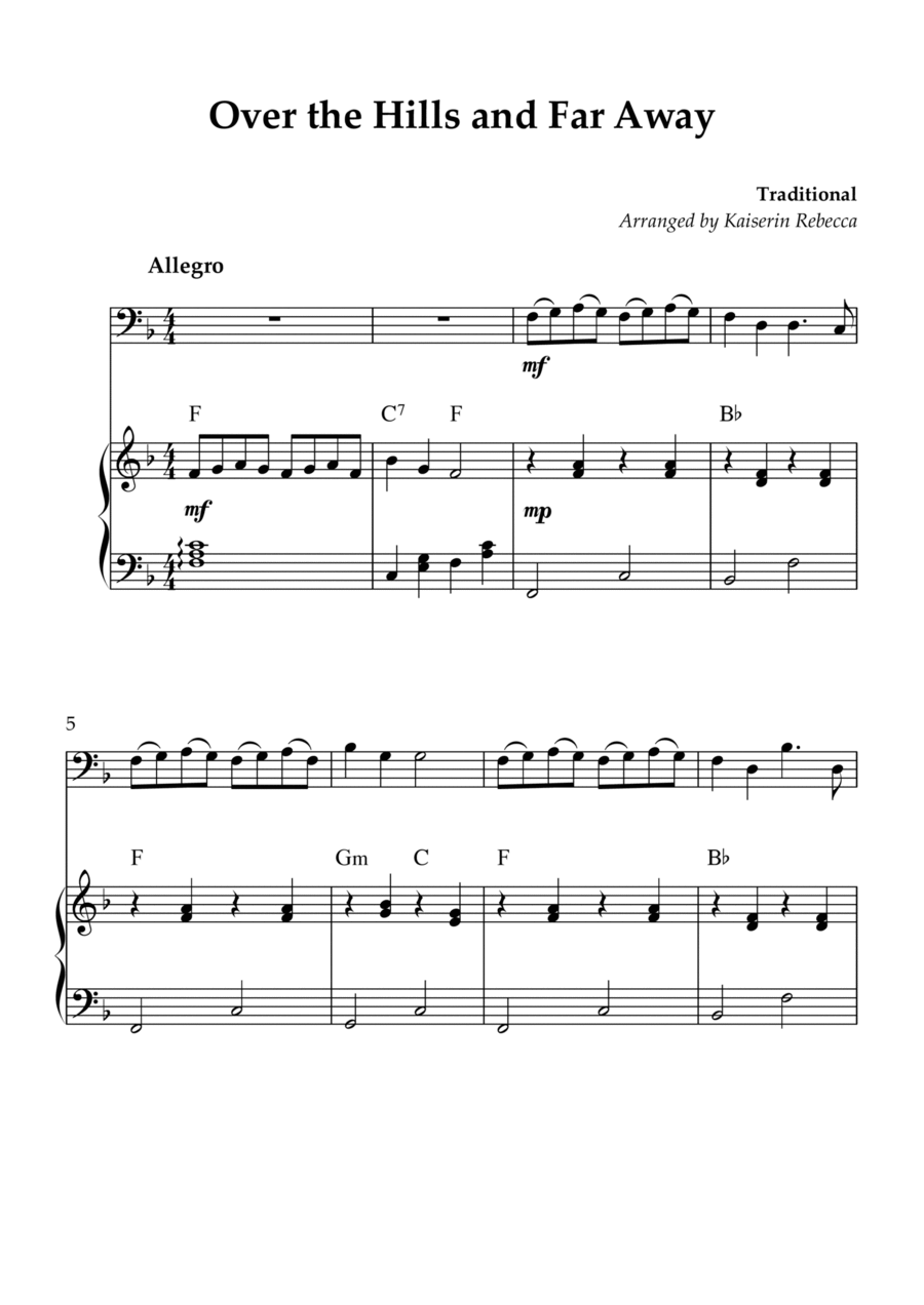 Over the Hills and Far Away Bassoon scores gallery preview page 1
