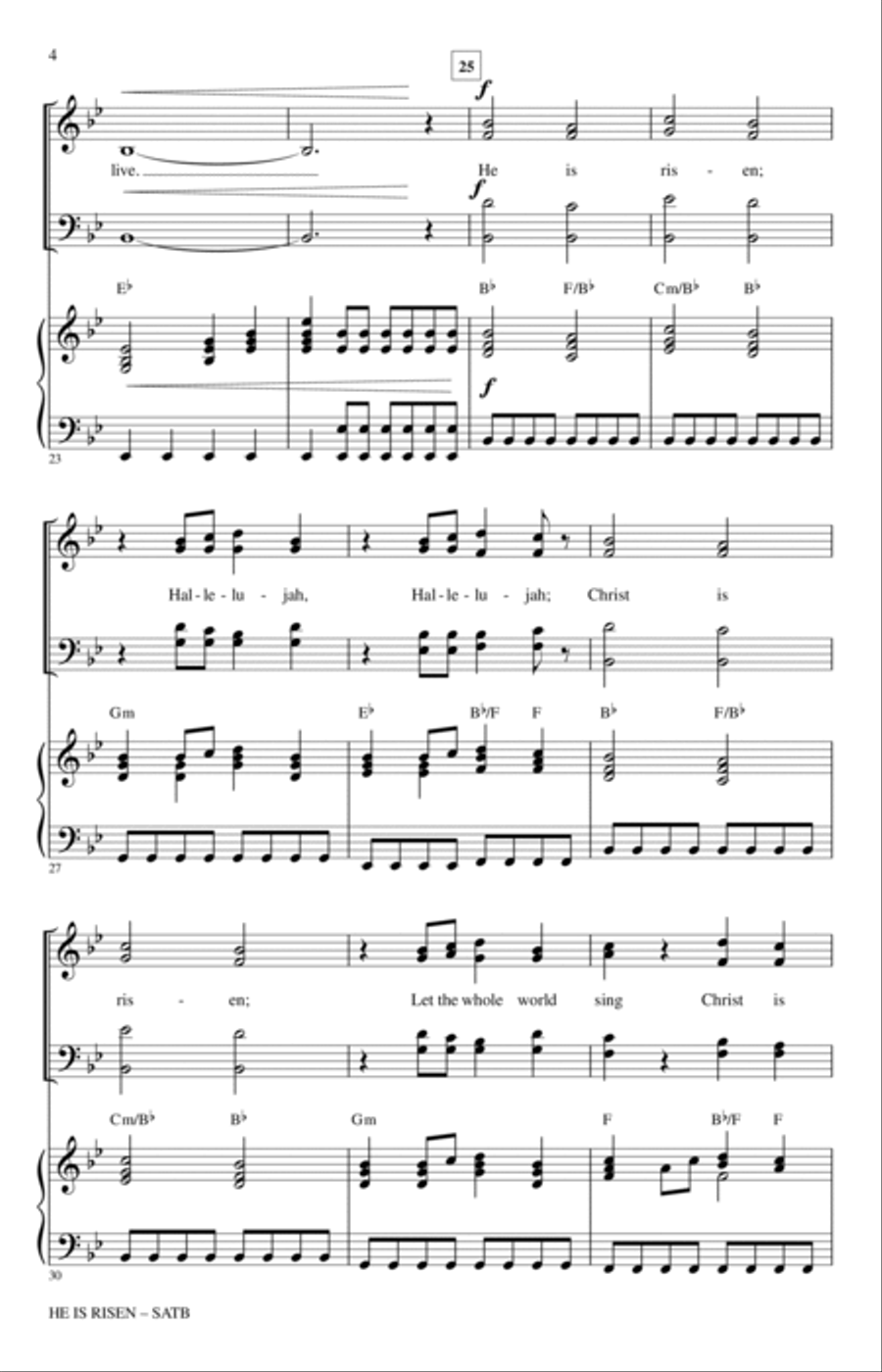 He Is Risen 4-Part scores gallery preview page 3