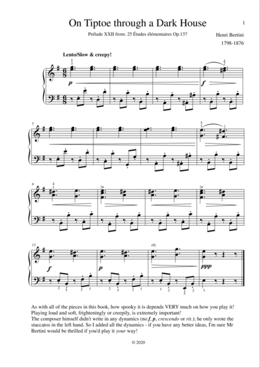 SPOOKY! 31 Eerie Piano Solos from Telemann to Tilzer Piano Solo scores gallery preview page 6