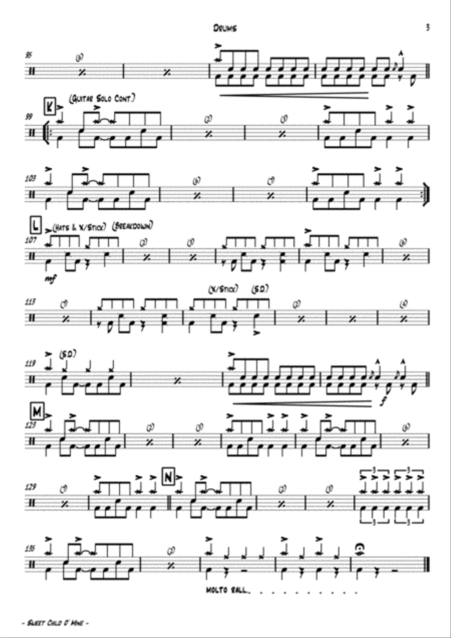Sweet Child O' Mine Jazz Ensemble scores gallery preview page 4