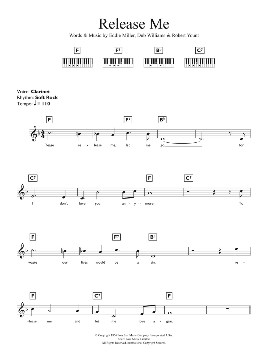 Release Me Release Me Piano Solo scores gallery preview page 1