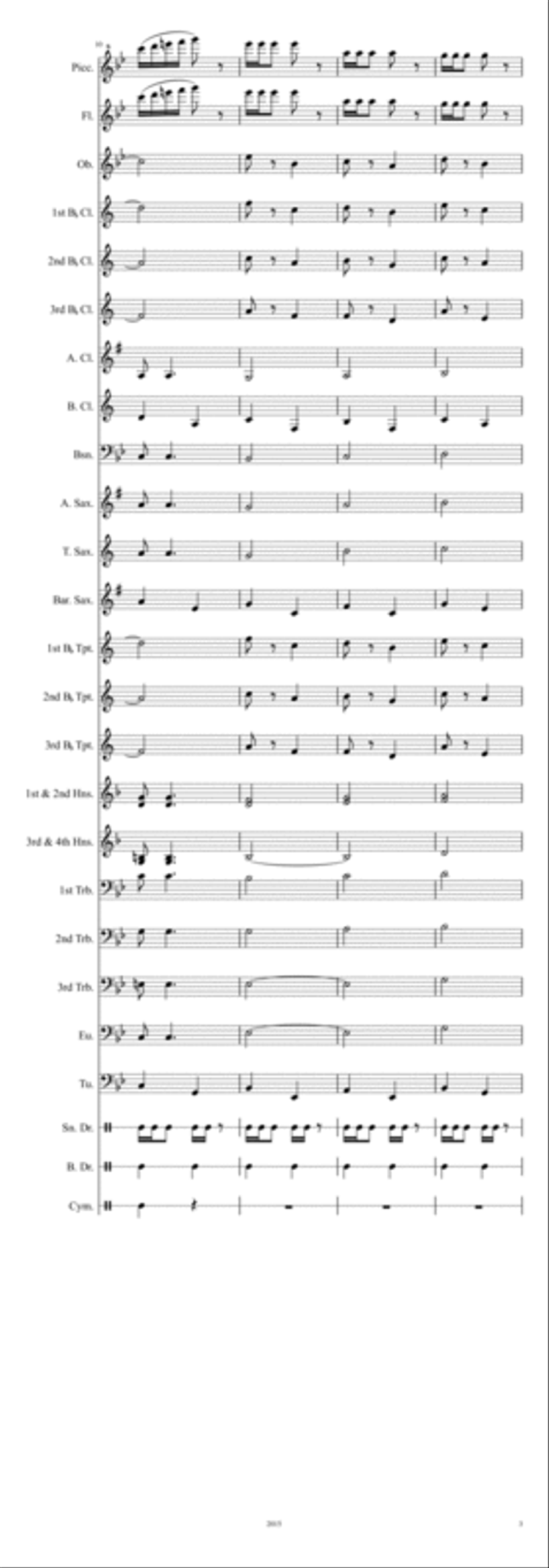Minnesota State Troopers March Marching Band scores gallery preview page 3