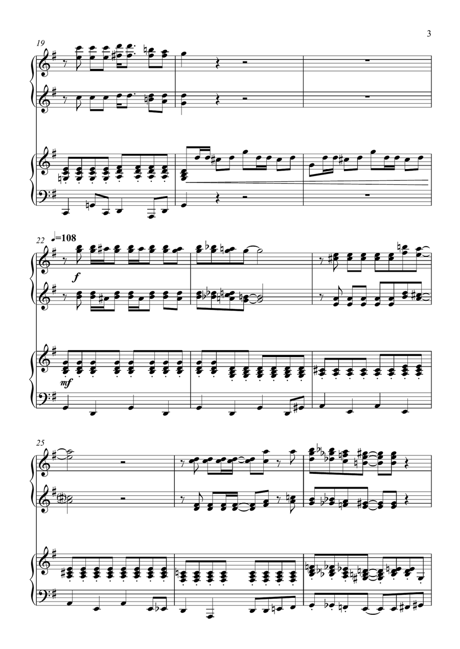 You Give A Little Love 1 Piano, 4-Hands scores gallery preview page 3