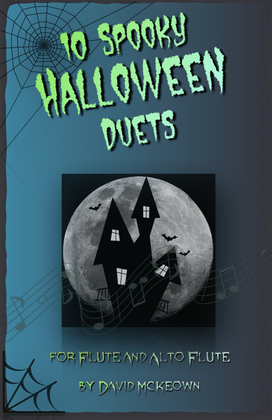 Book cover for 10 Spooky Halloween Duets for Flute and Alto Flute