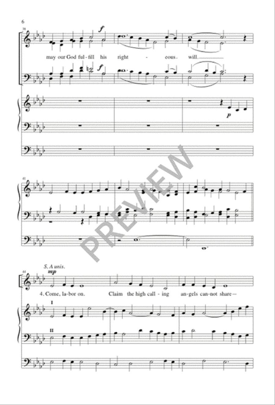 Come, Labor On 4-Part scores gallery preview page 5