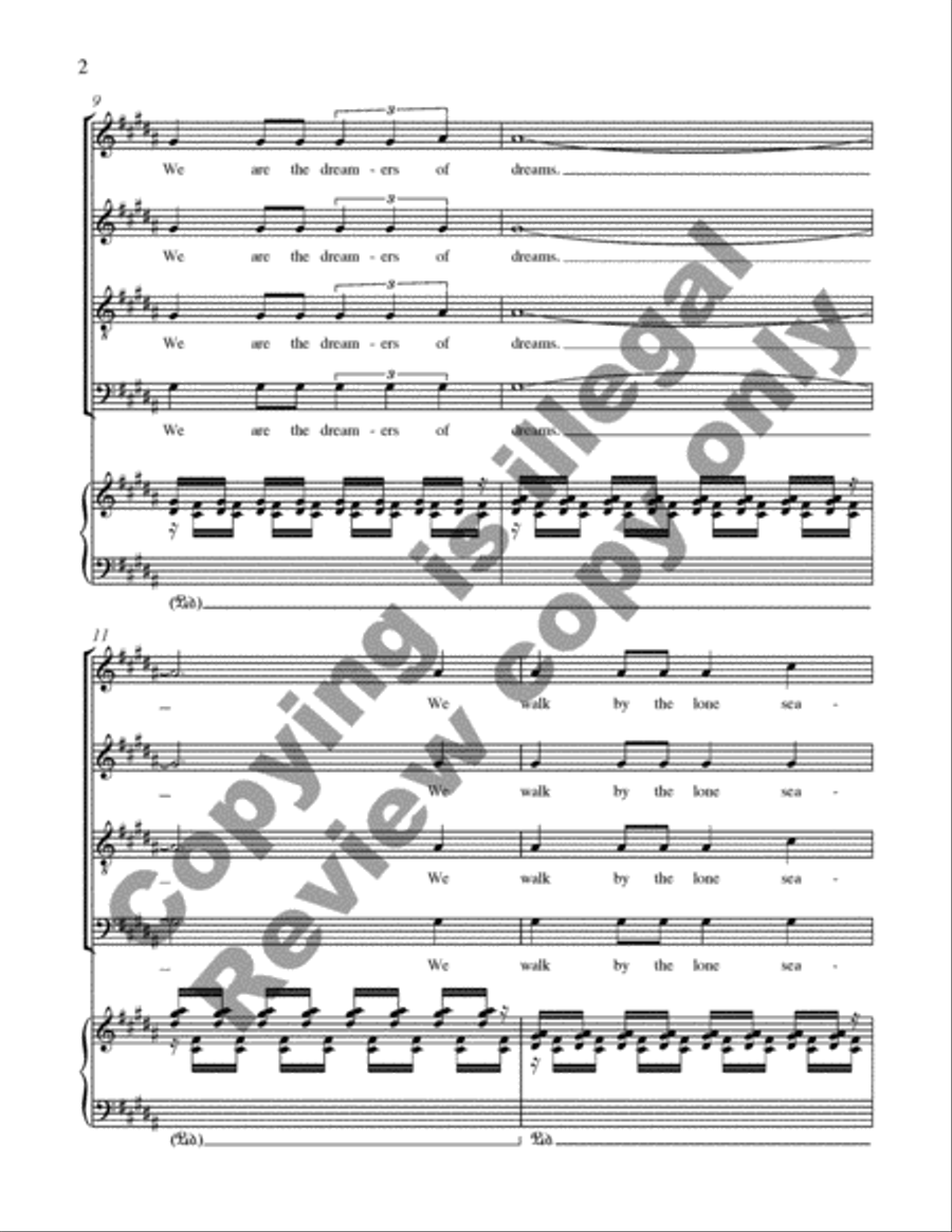 The Dreamers of Dreams 4-Part scores gallery preview page 3