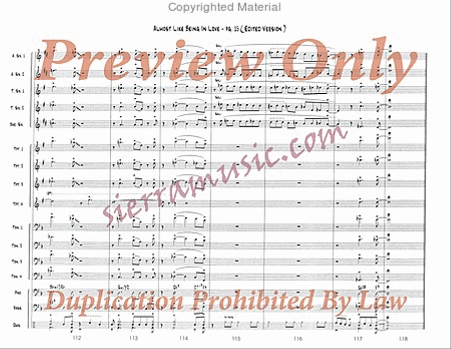Almost Like Being in Love (Edited) Big Band scores gallery preview page 16