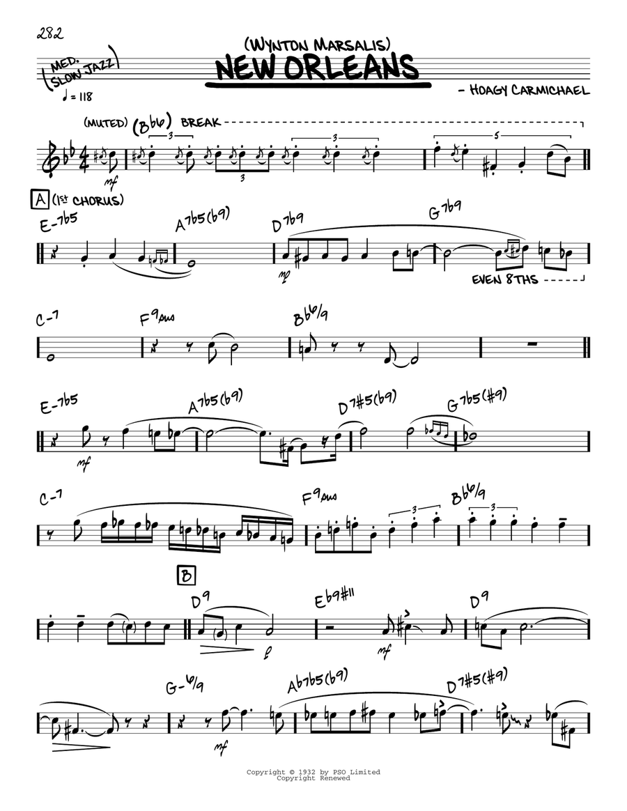 New Orleans (solo only) Piano scores gallery preview page 1