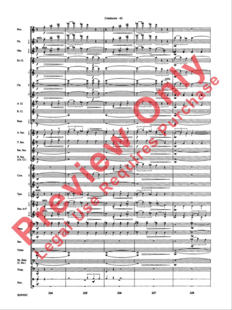 Symphony No. 3 for Band Concert Band scores gallery preview page 45