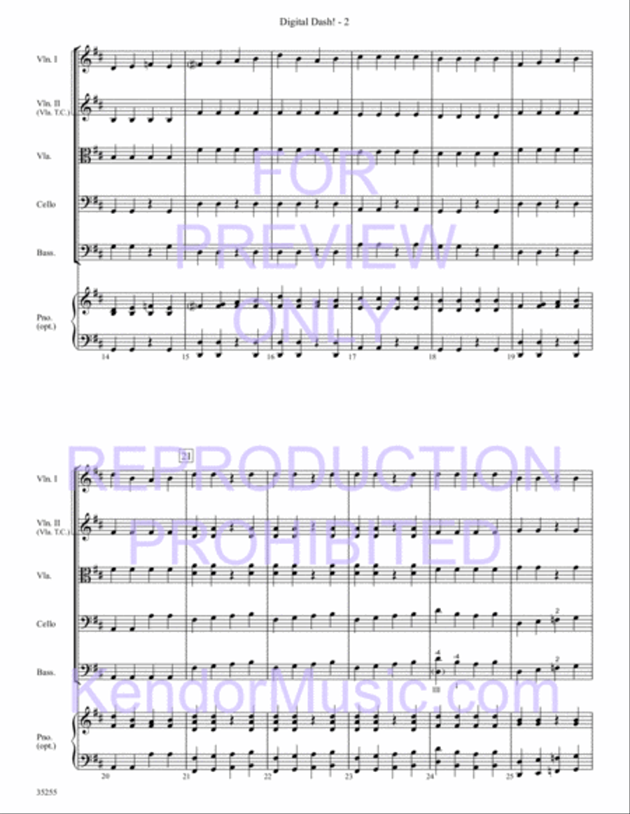 Digital Dash! String Orchestra scores gallery preview page 4