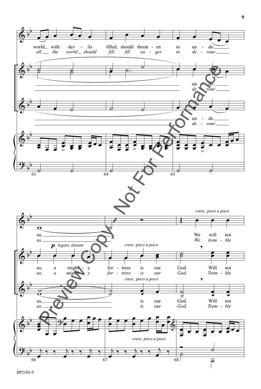A Mighty Fortress Is Our God - SSAA SSAA scores gallery preview page 9
