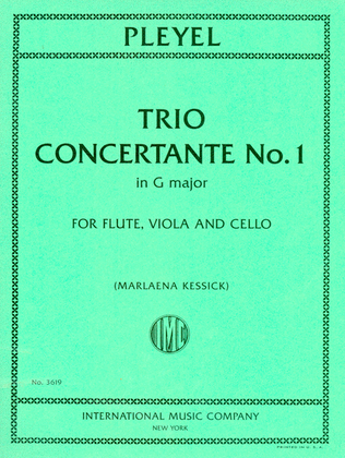 Book cover for Trio Concertante No. 1 In G Major For Flute, Viola And Cello