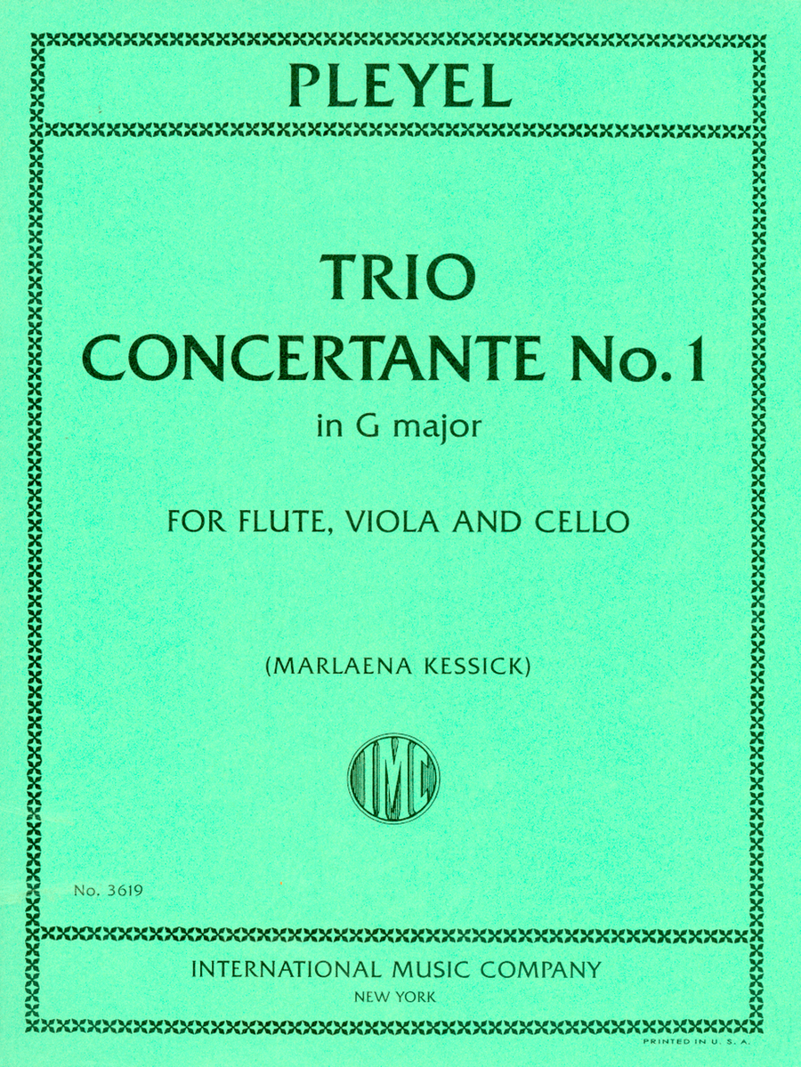 Trio Concertante No. 1 In G Major For Flute, Viola And Cello