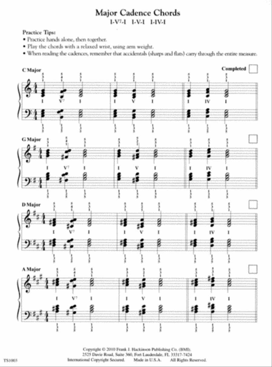 Cadence Chords Piano Method scores gallery preview page 3