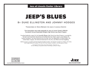 Book cover for Jeep's Blues: Score