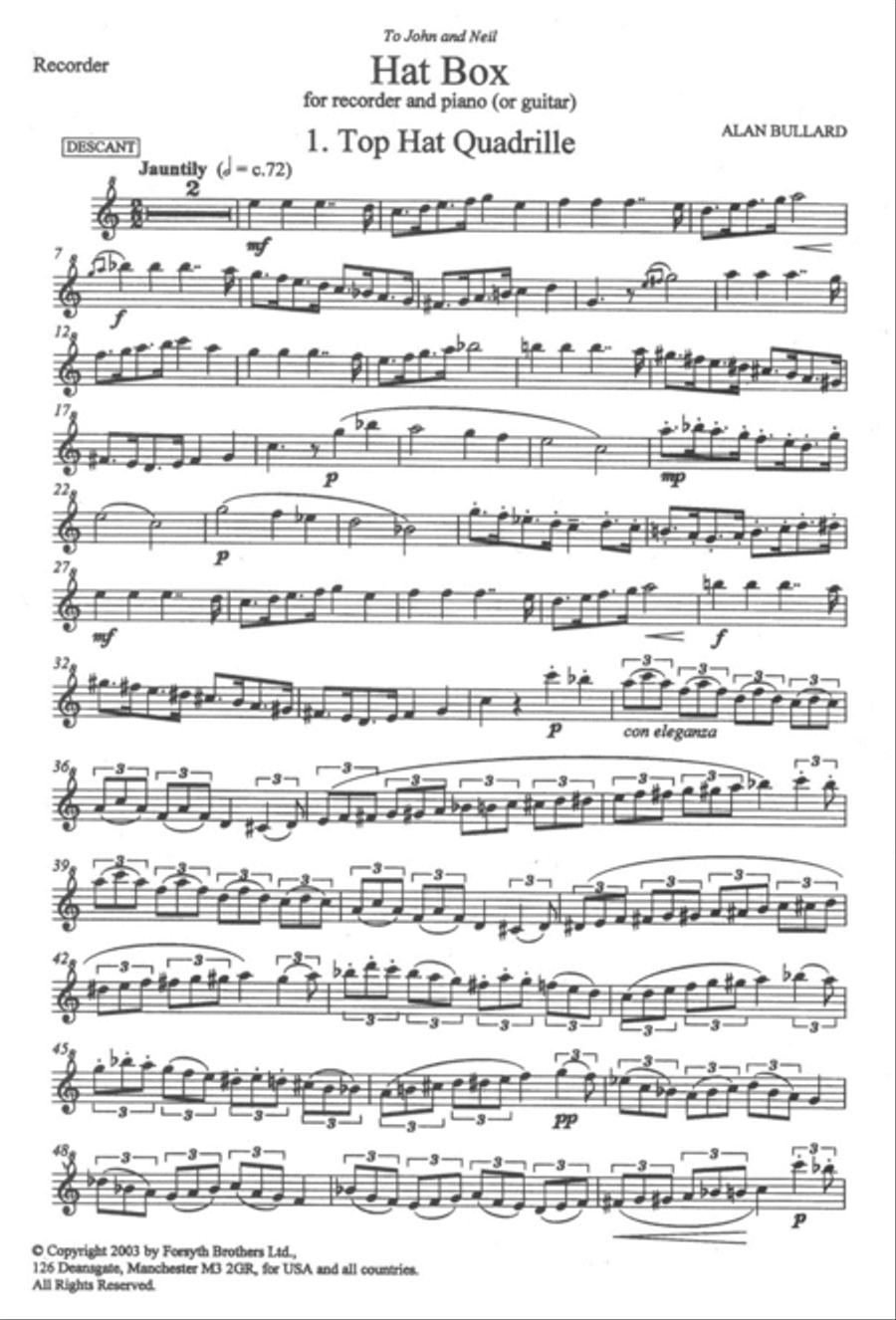 Hat Box Soprano Recorder scores gallery preview page 2