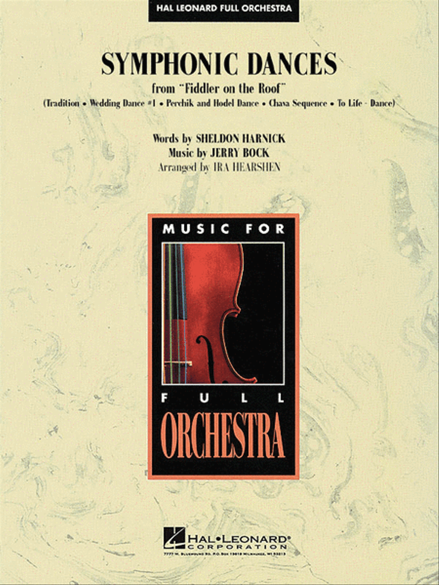 Symphonic Dances from Fiddler on the Roof Full Orchestra scores gallery preview page 1