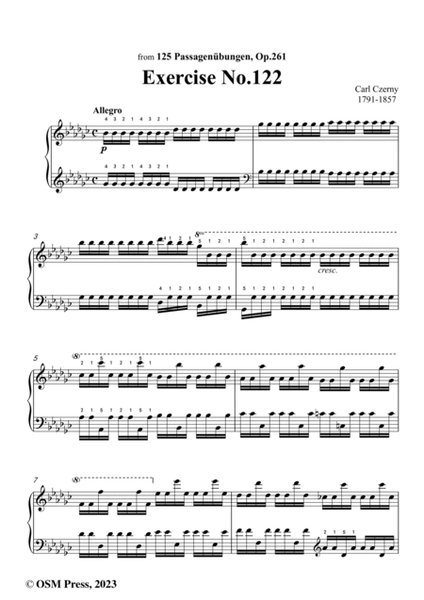 C. Czerny-Exercise No.122,Op.261 No.122 image number null