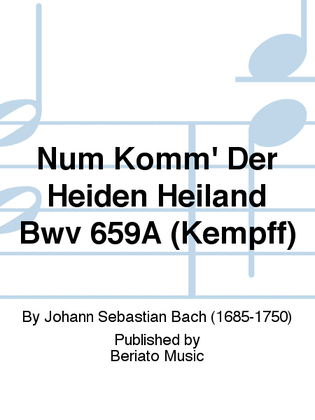 Choralvorspiel BWV 659a