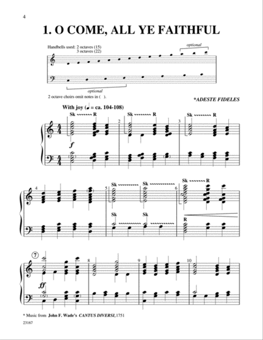 5 Carols for Beginning Ringers Handbell Choir scores gallery preview page 2