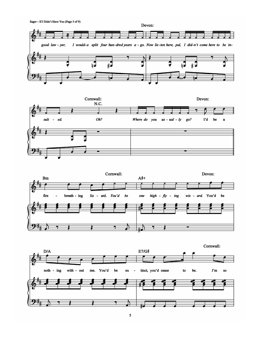 If I Didn't Have You by Eric Idle Piano, Vocal, Guitar - Digital Sheet Music page 5