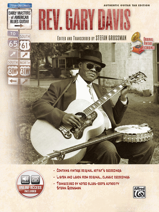 Book cover for Stefan Grossman's Early Masters of American Blues Guitar: Rev. Gary Davis