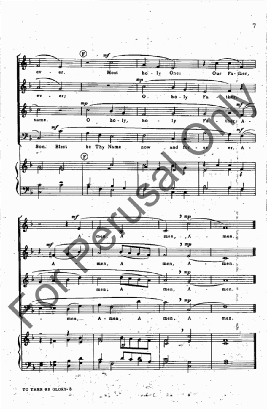 To Thee Be Glory 4-Part scores gallery preview page 6