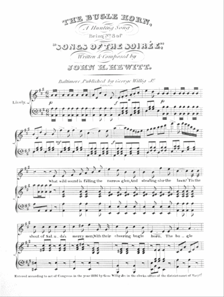 The Bugle Horn, A Hunting Song Horn scores gallery preview page 2