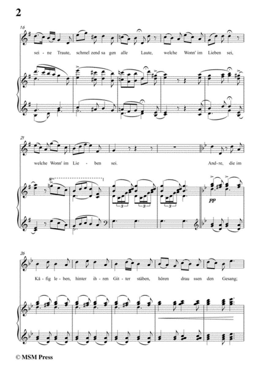 Schubert-Die Gefangenen Sänger,in G Major,for Voice&Piano image number null