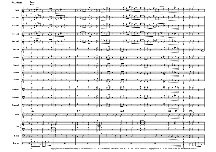 Rockin' Around The Christmas Tree - Score Only Jazz Ensemble scores gallery preview page 2