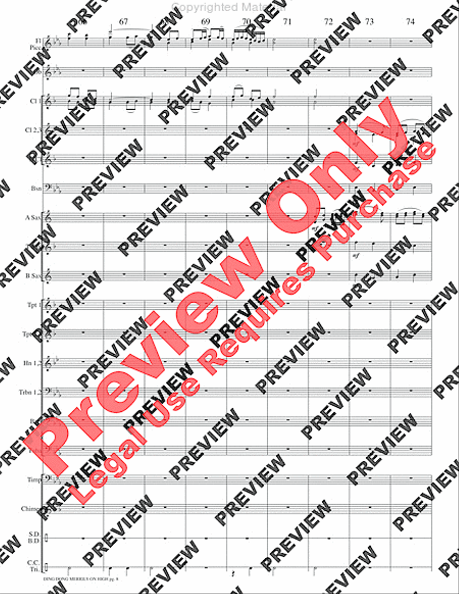 Ding Dong Merrily on High Concert Band scores gallery preview page 11
